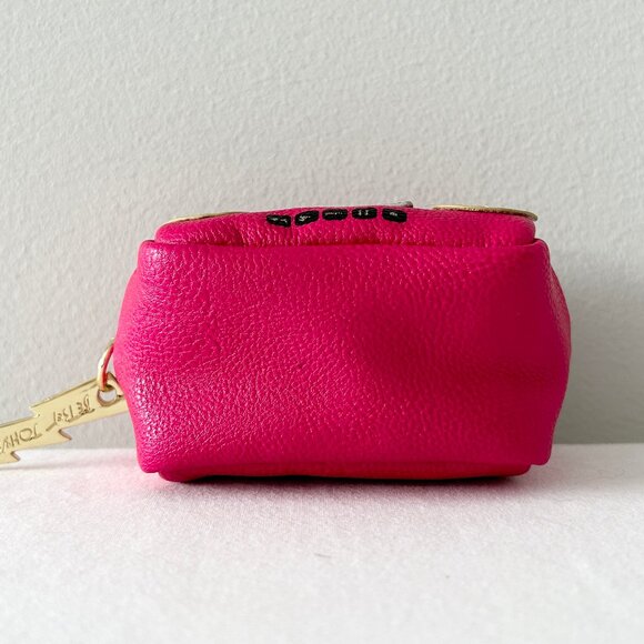 BETSEY JOHNSON Retro Boombox Radio Coin Purse Pouch Hot Pink Lightning Bolt Zip - Picture 7 of 7